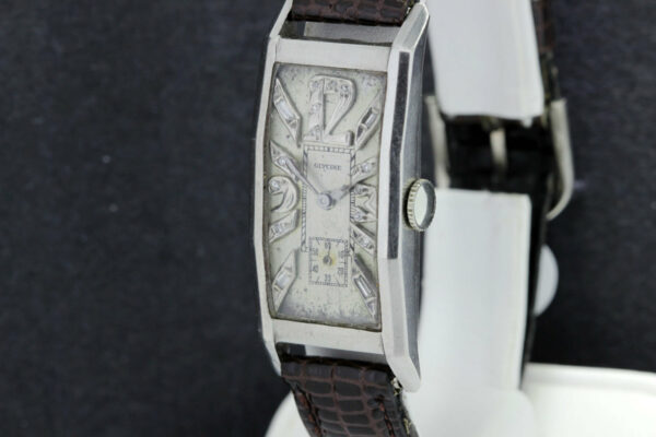 Timekeepersclayton Glycine Platinum Wrist Watch with Diamond Dial