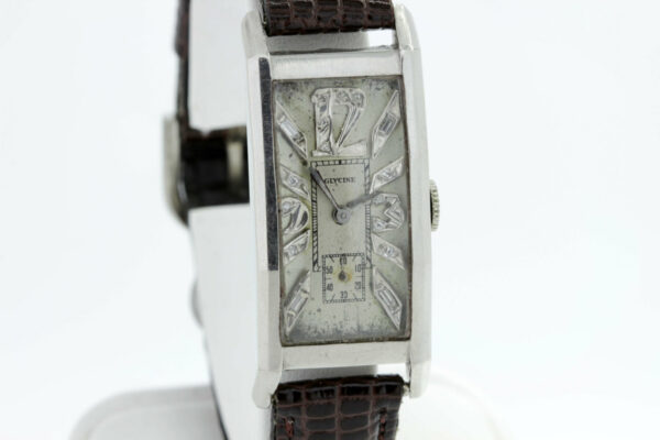 Timekeepersclayton Glycine Platinum Wrist Watch with Diamond Dial