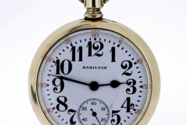 Timekeepersclayton Hamilton Watch CO Pocket Watch with Floral Pattern Gold Filled