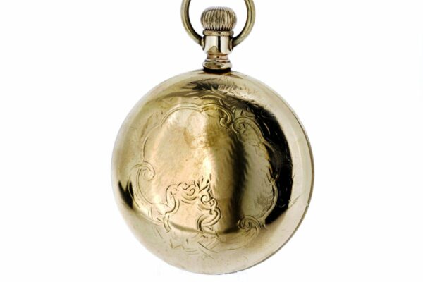 Timekeepersclayton Hamilton Watch CO Pocket Watch with Floral Pattern Gold Filled
