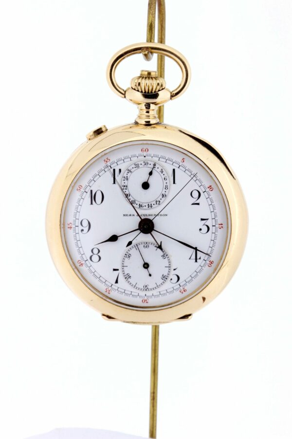 Timekeepersclayton Hess and Culbertson St. Louis MO 14K Yellow Gold Pocket Watch Split