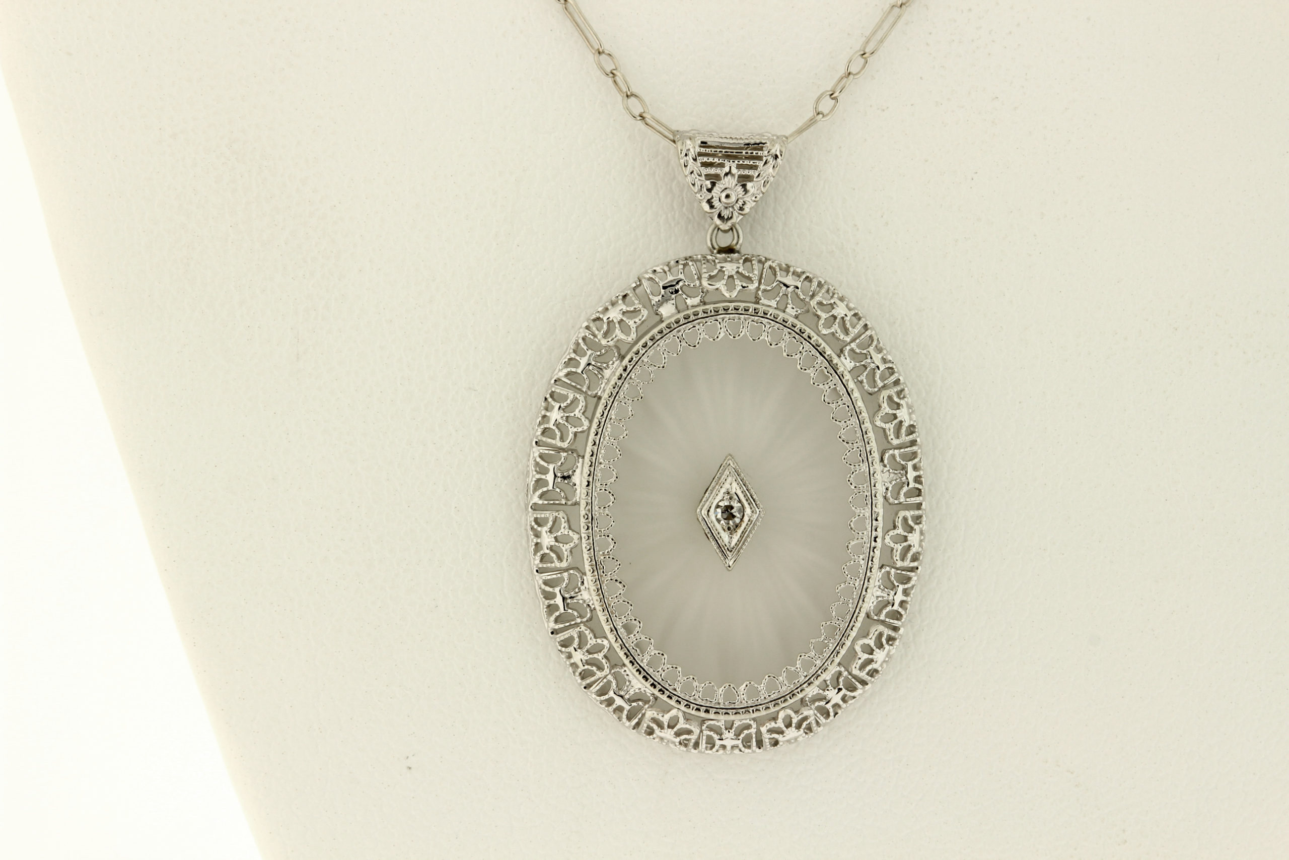 Sold at Auction: Art Deco Camphor Glass Necklace