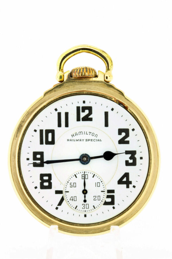 Timekeepersclayton 1943 Hamilton Railroad Special Pocket Watch 992B Type 21 Jeweled Movement 10K Gold Filled Case