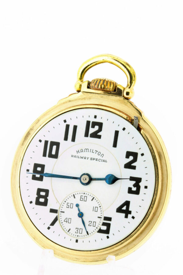 Timekeepersclayton 1943 Hamilton Railroad Special Pocket Watch 992B Type 21 Jeweled Movement 10K Gold Filled Case