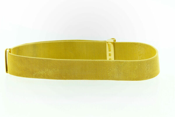 Timekeepersclayton 18K yellow gold woven mesh bracelet slide adjustable 10 inch Vintage