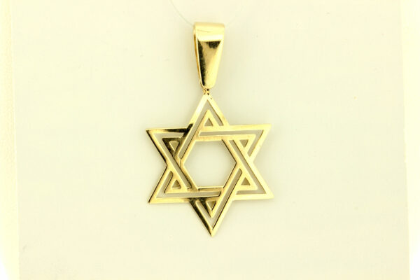 Timekeepersclayton 14K Yellow Gold Star of David Pendant Charm Made in USA