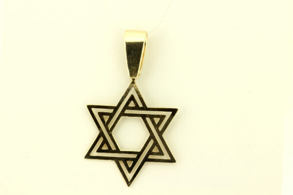 Timekeepersclayton 14K Yellow Gold Star of David Pendant Charm Made in USA