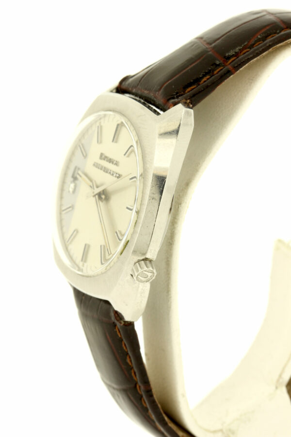 Timekeepersclayton 1970s Bulova AccuQuartz Stainless Steel Case Wrist Watch