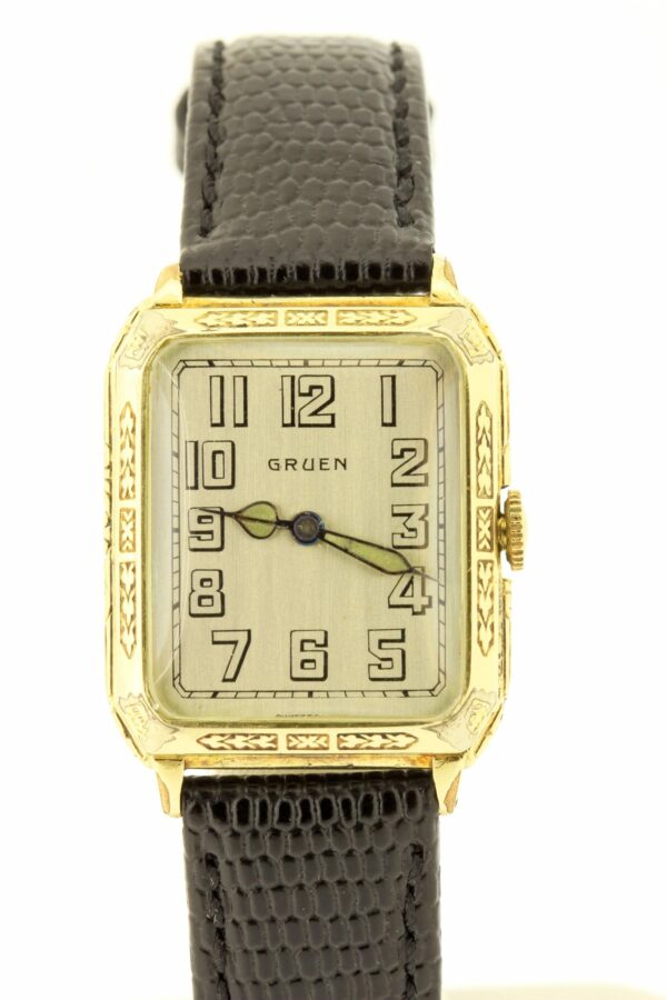 Timekeepersclayton Gruen Wrist Watch Engraved Gold Filled Case