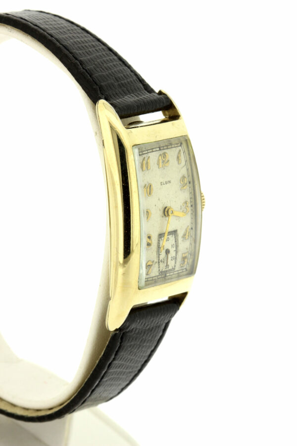 Timekeepersclayton 10K Gold Filled Elgin Wrist Watch Vintage 17 Jeweled Movement Rectangular Case