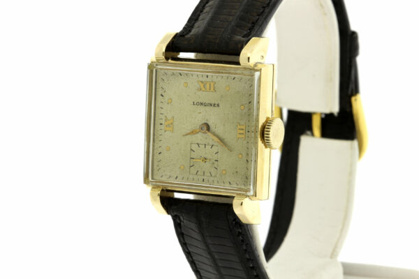 Timekeepersclayton Vintage Square Bezel Cased 14K Yellow Gold Longines Wrist Watch 17 Jeweled Movement