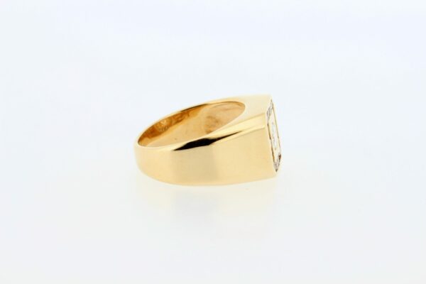 Timekeepersclayton 14K yellow gold signet style ring Diamond Ring Half Carat Plus