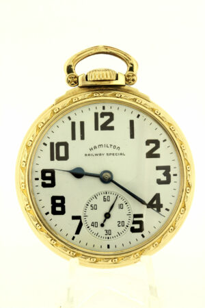 Vintage 1947 Hamilton Railway Special 992B Movement Pocket Watch 21 Jewel