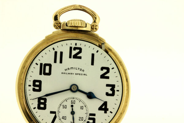 Timekeepersclayton Vintage 1947 Hamilton Railway Special 992B Movement Pocket Watch 21 Jewel