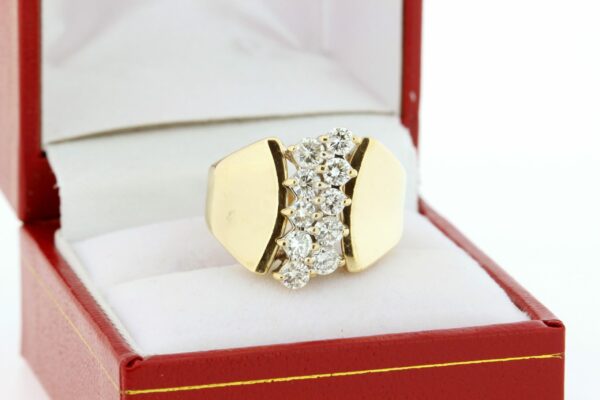 Timekeepersclayton 1 Carats Diamond 14K Yellow Gold Scatter Ring