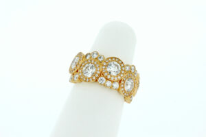 Ideal design by Rahaminov 18 karat rose gold ring 2.47ct Diamonds total weight