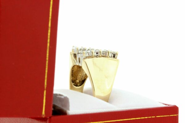 Timekeepersclayton 1 Carats Diamond 14K Yellow Gold Scatter Ring