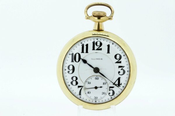 Illinois Watch Co A. Lincoln Pocket Watch Gold Filled