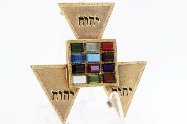Timekeepersclayton Judaic pin with 12 Tribe in 14K Gold