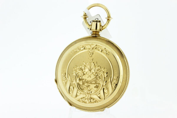 Timekeepersclayton Lady Elgin 18K Yellow Gold Keywind and Set Pocket Watch