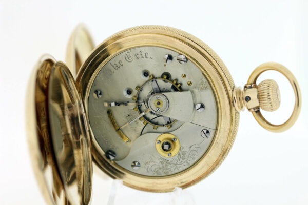Timekeepersclayton Lake Erie Illinois Watch Co Pocket Watch 18K Gold
