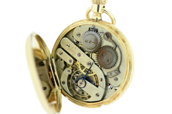 Timekeepersclayton Louis Jacote Locle 18K Gold Flower Pocket Watch