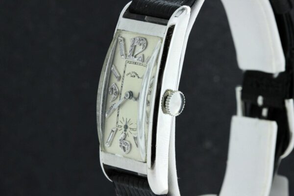 Timekeepersclayton Platinum Paul Ditisheim Diamond Dial Wrist Watch