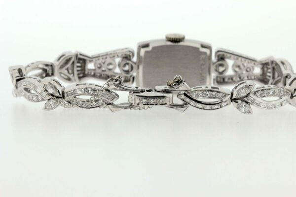 Timekeepersclayton Platinum and Diamond Hamilton Wrist Watch