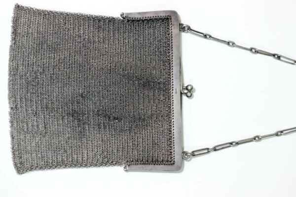 Timekeepersclayton Sterling Silver Chain Link Purse 1920s
