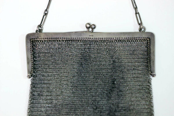 Timekeepersclayton Sterling Silver Chain Link Purse 1920s