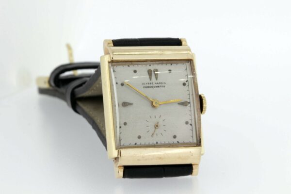 Timekeepersclayton Ulysse Nardin Chronometer 14K gold case Wrist Watch 1940s