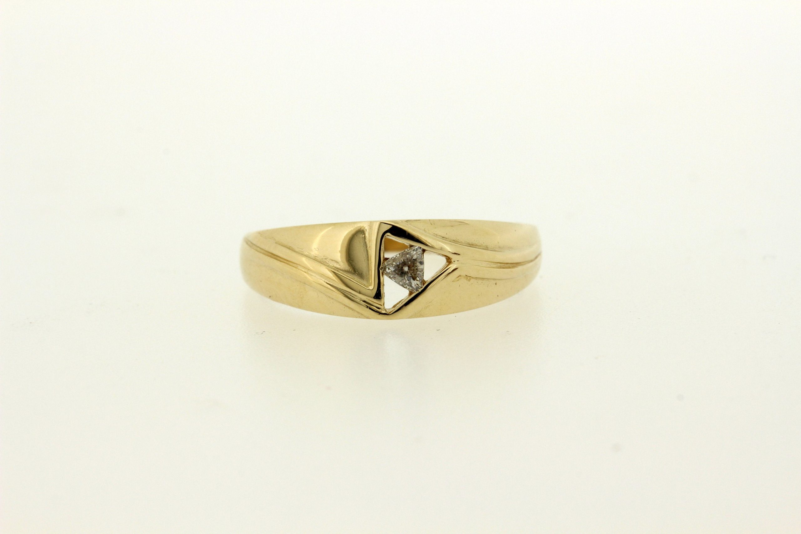 Vintage 1930's 14k Yellow Gold & Diamond Engagement Ring