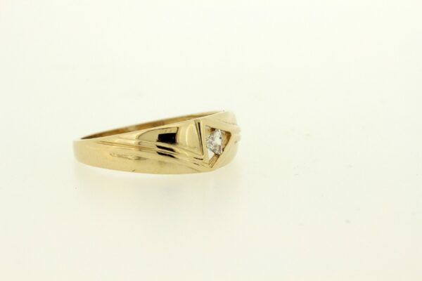 Timekeepersclayton Vintage 14K Yellow Gold Trillion Cut Diamond Ring Wedding Band Engagement Ring 0.15 Carats