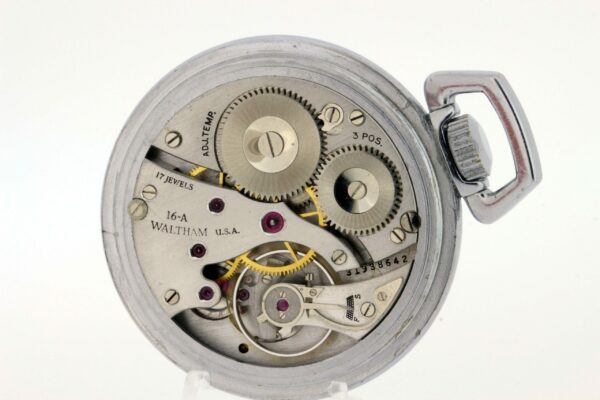 Timekeepersclayton Waltham Pocket Watch 17 Jewel Movement with Sunken Dial 16-A Movement Type