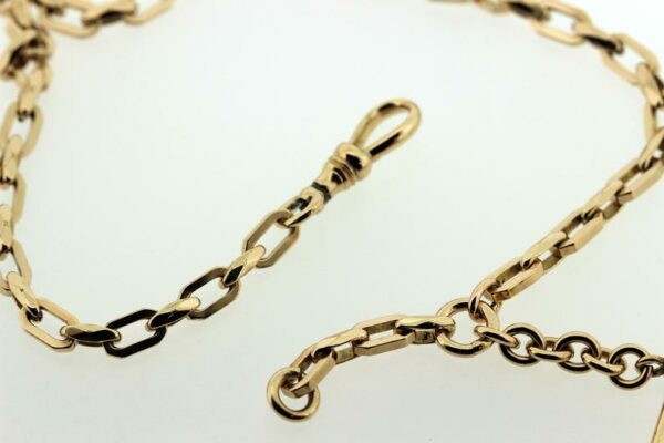 Timekeepersclayton 9K Chain and 14K Gold Clasp Pocket Watch Chain