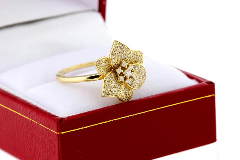 Classic 18 Karat Yellow Gold Heart Finger Ring?