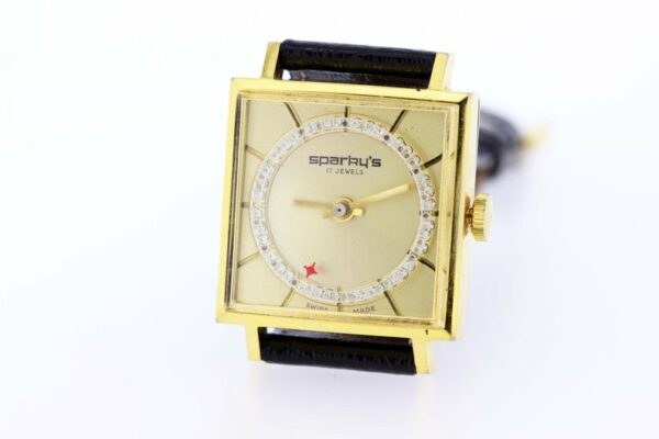 Timekeepersclayton Sparky’s 17 Jewel Wrist Watch 1970s