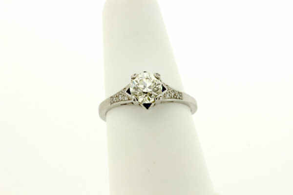 Timekeepersclayton Vintage 1.08 Carat Diamond Platinum Wedding Engagement Ring