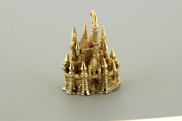 Timekeepersclayton Disney Castle Charm 14K Yellow Gold Disney Memorabilia Collectible