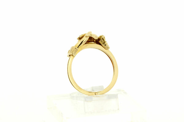 Timekeepersclayton Gimmel Hand Ring with Heart 14K Yellow Gold Claddagh Irish Marriage Wedding