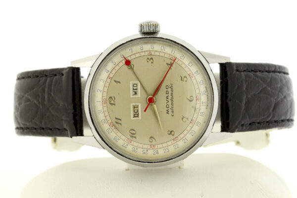 Timekeepersclayton 1940s Vintage Movado Calendomatic Wrist Watch