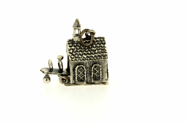 Sterling Silver Church with opening Door Wedding Rings Charm