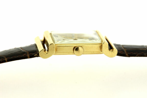 Timekeepersclayton 14K Yellow Gold Case Bulova Diamond Dial and Arabic Number Swiss Movement