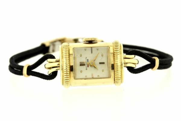 Timekeepersclayton Ladies Vintage Benrus 1950s Wrist Watch 14K Yellow Gold