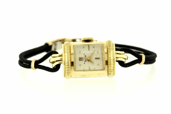 Timekeepersclayton Ladies Vintage Benrus 1950s Wrist Watch 14K Yellow Gold