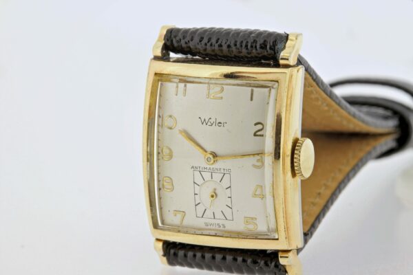 Timekeepersclayton Gold Filled and Base Metal Case Wyler Wrist Watch with Swiss Antimagnetic Movement