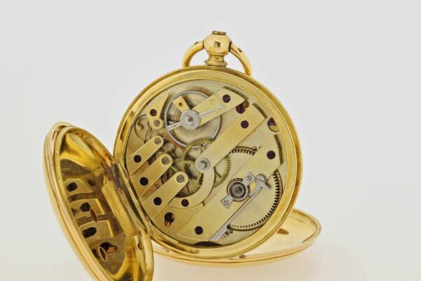 Timekeepersclayton 18K Gold Freres Key Wind Pocket Watch 13 Jeweled Movement with Key and Engraved Case