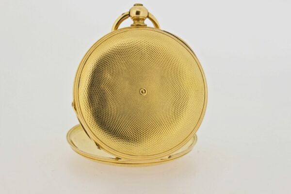 Timekeepersclayton 18K Gold Freres Key Wind Pocket Watch 13 Jeweled Movement with Key and Engraved Case
