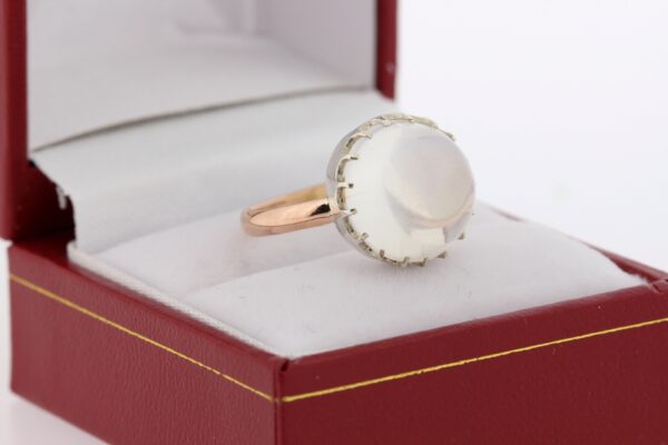 Timekeepersclayton 14K Rose and White Gold Moonstone Ring