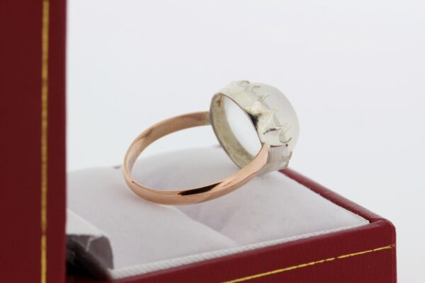 Timekeepersclayton 14K Rose and White Gold Moonstone Ring